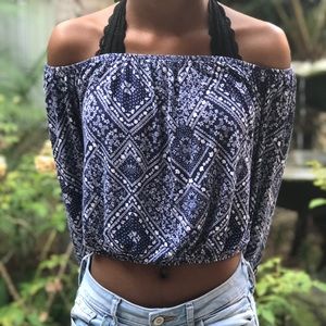 Off the shoulder crop top